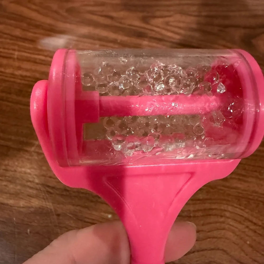Pink Roller with Bead-Filled Cylinder